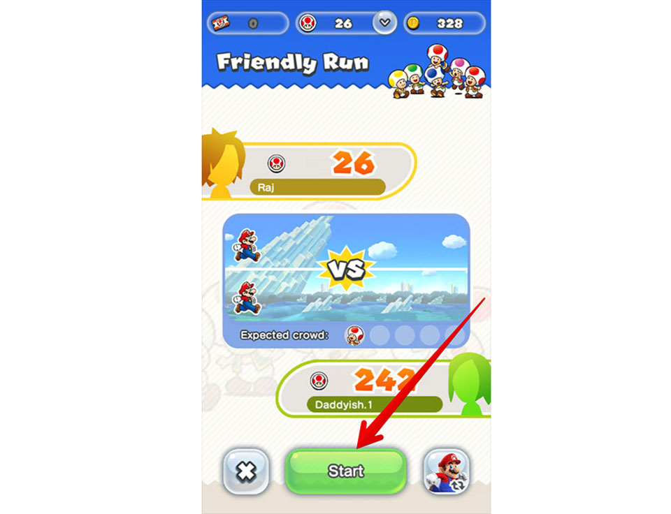 Cách chơi chế độ Friendly Run trong Super Mario Run, thách đấu với bạn bè