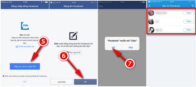 Cách tìm bạn Zalo trên điện thoại bằng Facebook 3