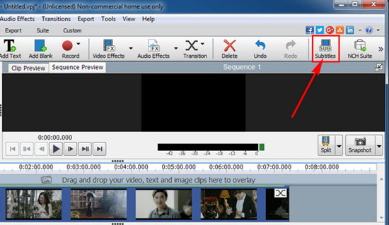 Tạo phụ đề cho video bằng VideoPad Video Editor