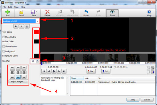 Tạo phụ đề cho video bằng VideoPad Video Editor