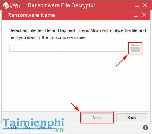 Sử dụng Trend Micro Ransomeware File Decryptor giải mã tệp tin bị mã hóa bởi Ransomware