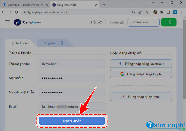 cach dang ky tai khoan giao vien tren typingtop