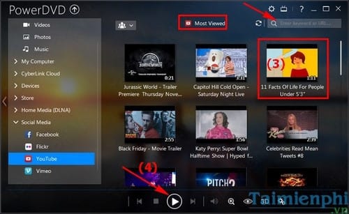 CyberLink PowerDVD - Xem Video trên YouTube