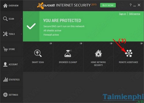 Kết nối máy tính từ xa bằng Avast Internet Security