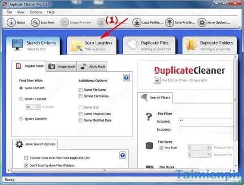 Duplicate Cleaner - Tìm kiếm và loại bỏ tập tin trùng lặp trong máy tính