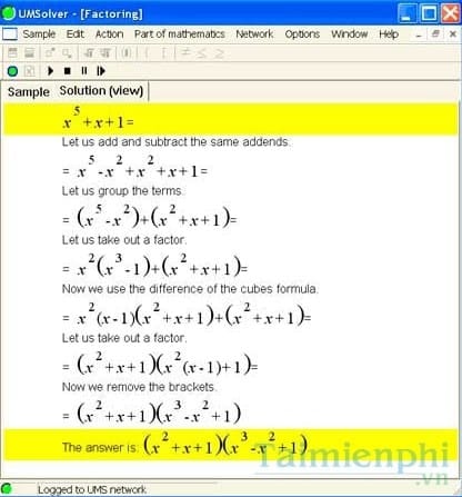 Giải phương trình toán học với ứng dụng Universal Math Solver