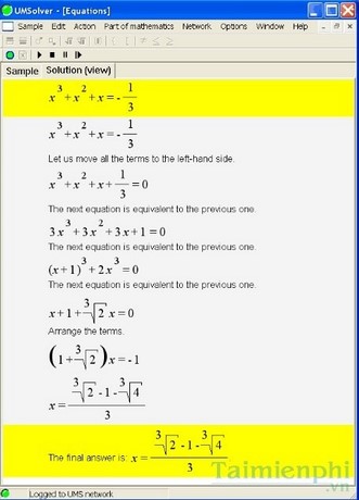 Giải phương trình toán học với ứng dụng Universal Math Solver