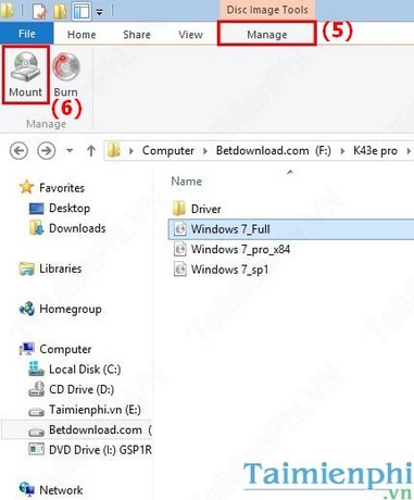 Mở file ISO trên Windows 8 không dùng phần mềm