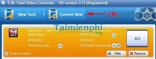 Chuyển đổi Audio sang AC3 bằng Total Video Converter