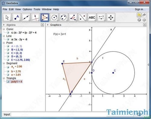 Vẽ đồ thị hàm số toán học trên ứng dụng Geogebra