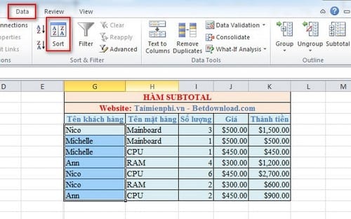 how to calculate subtotals in excel