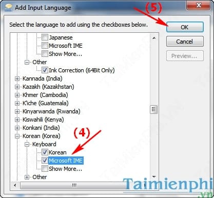 Cài đặt bàn phím tiếng Hàn ảo trên Windows 7/8