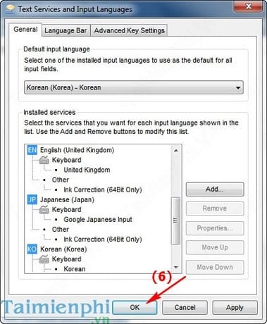 Cài đặt bàn phím tiếng Hàn ảo trên Windows 7/8