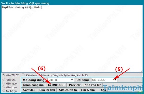 Chuyển đổi Font chữ, chuyển mã tiếng Việt trực tuyến, Online