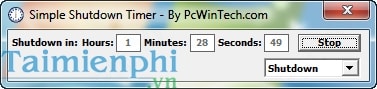 Hẹn giờ tắt máy tính tự động với Simple Shutdown Timer
