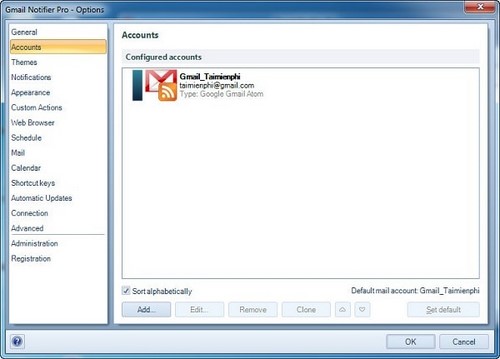 Cách sử dụng Gmail Notifier, xem thư gmail trên desktop