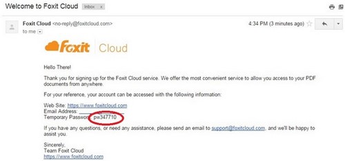 Đăng ký Foxit Cloud, tạo tài khoản Foxit Reader