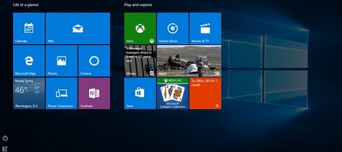 Start toàn màn hình trên Windows 10