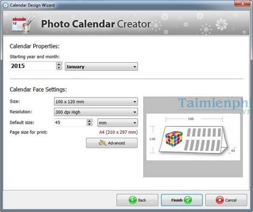 Tạo lịch tết, năm mới 2015 ấn tượng độc đáo với Photo Calendar Creator