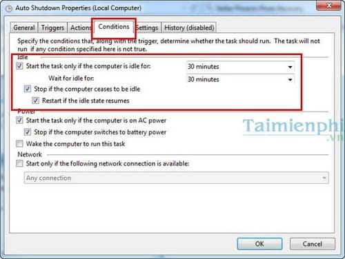 Tự động tắt máy theo lịch đặt trước trên Windows