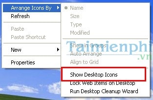 Fix lỗi không hiển thị icon trên desktop Windows