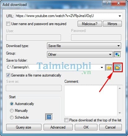 Free Download Manager - Thay đổi đường dẫn thư mục tải về