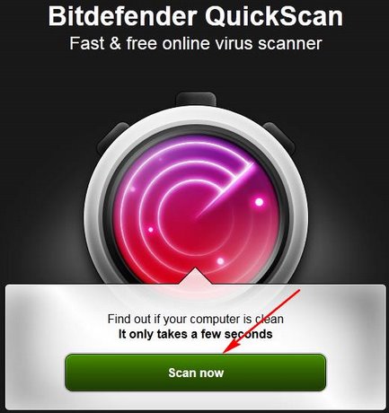 Quét virus trực tuyến bằng Bitdefender QuickScan