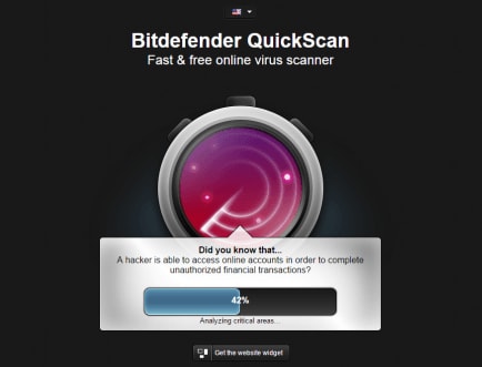 Quét virus trực tuyến bằng Bitdefender QuickScan