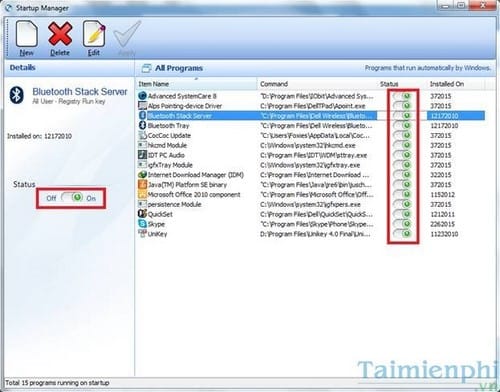 Sử dụng chức năng Startup Manager trong Your Uninstaller