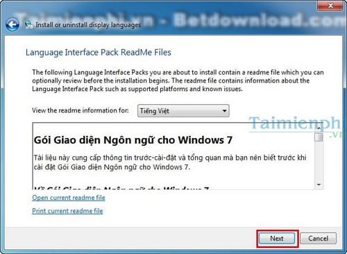Cài đặt và sử dụng ngôn ngữ tiếng Việt trên windows 7