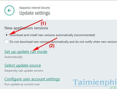Khắc phục, sửa lỗi không tự động Update trên Kaspersky Internet Security (KIS)