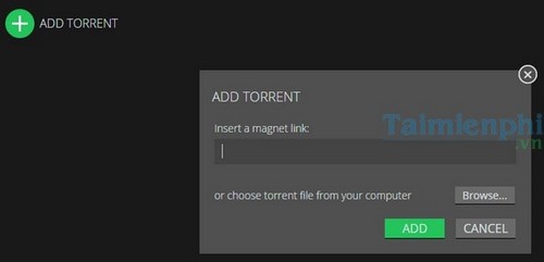 Tải file Torrents bằng trình duyệt Torch Browser
