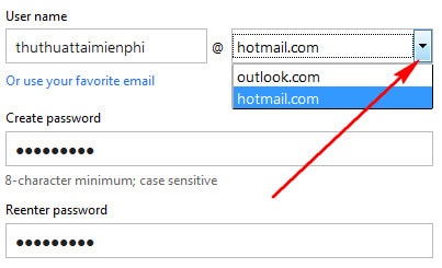 Tạo tài khoản Hotmail