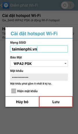 Cách phát wifi từ điện thoại Android cho laptop, đăng ký wifi trên điện thoại