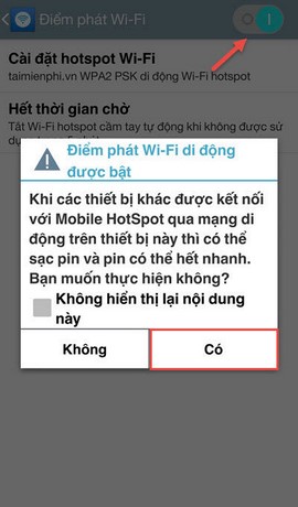 Cách phát wifi từ điện thoại Android cho laptop, đăng ký wifi trên điện thoại