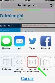 Đưa website ra màn hình chính (Home Screen) trên điện thoại iPhone