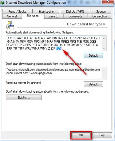 Khắc phục lỗi không tải được file *.FLV bằng IDM