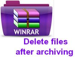 Tự xóa thư mục gốc sau khi nén dữ liệu bằng WinRAR