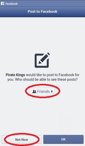 Chơi Pirate Kings không “spam” Facebook, chơi Pirate Kings trên Facebook an toàn.