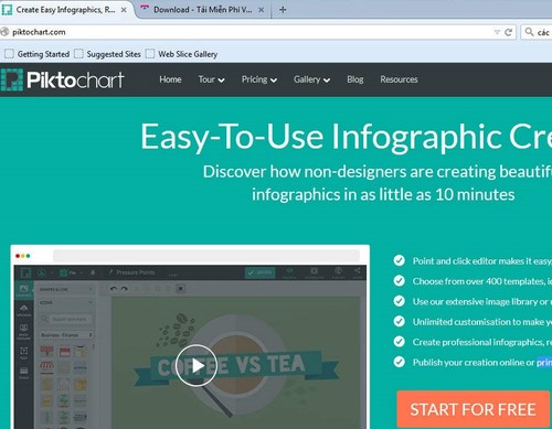 Làm Infographic đơn giản trên Piktochart