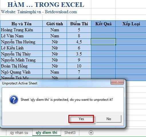 [TaiMienPhi.Vn] Cách phá pass Excel, gỡ bỏ mật khẩu của Sheet trong Excel