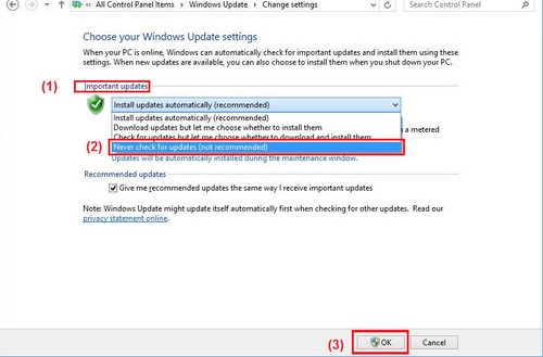Tắt Update Win 8, đóng cập nhật Windows 8, 8.1