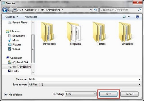 Tạo file host mới khi bị xóa trên máy tính