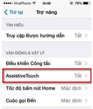 Phím home ảo iPhone, cài đặt phím home cảm ứng trên iPhone, iPad