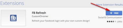 Đổi giao diện đăng nhập vào Facebook với FB Refresh trên Chrome, Cốc Cốc