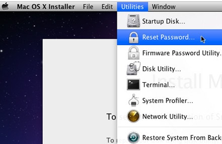 Reset password đăng nhập vào Mac bằng đĩa cài