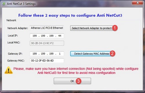 Cách chống cắt mạng bằng Netcut 3