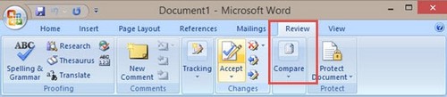 so sanh van ban word 2010