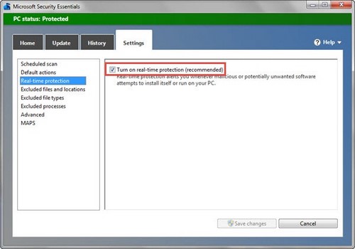 Tắt chế độ Real-Time Protection trên win 7 8 8.1 XP