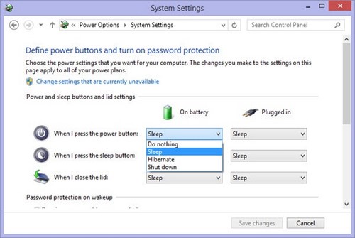 Cách thay đổi chế độ được thiết lập khi nhấn nút nguồn Power trên PC, laptop
